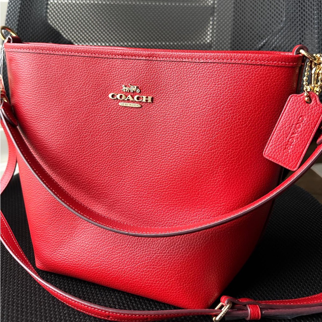Nwt Coach City Bucket Bag In Signature Canvas/In Double Face Leather